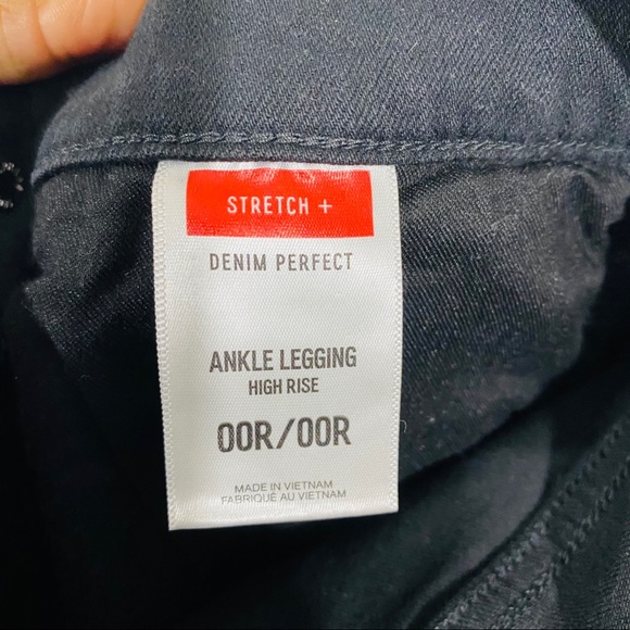 High Waisted Denim Perfect Beaded Ankle Leggings - Picture 3 of 8